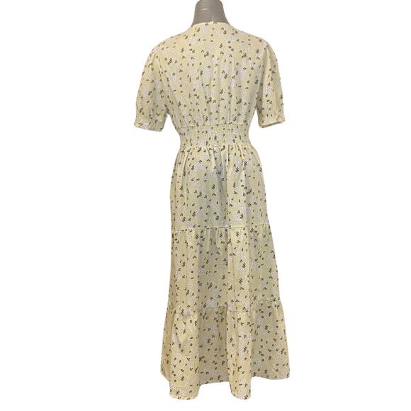 Yellow Floral Midi Dress - Picture 2 of 3